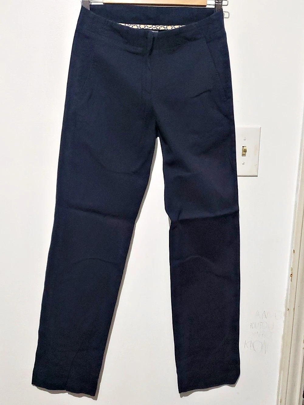 ANN WILSON Straight Leg Pants in Blue Size 0